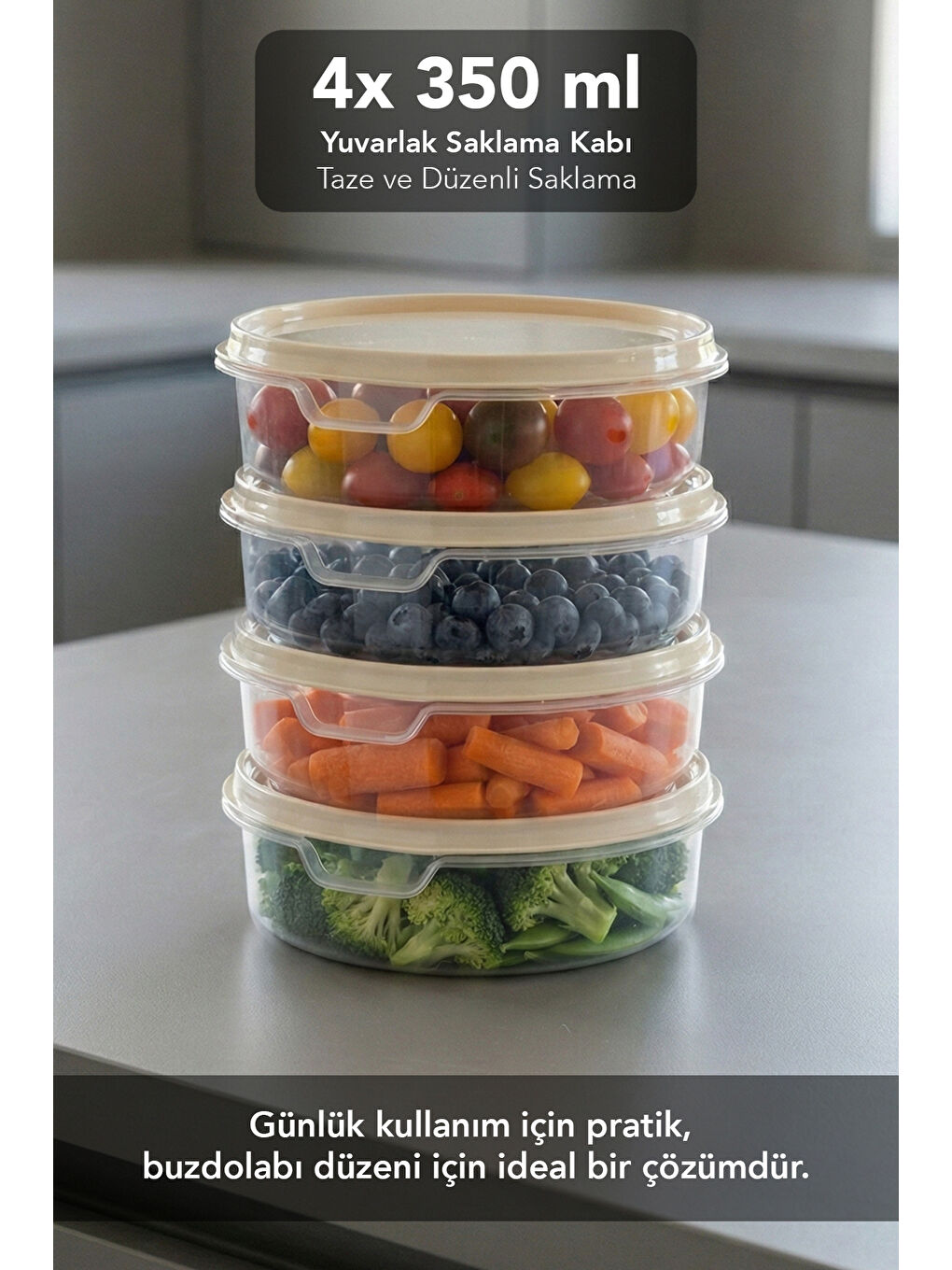 Bej Saklama Kabı Seti-3