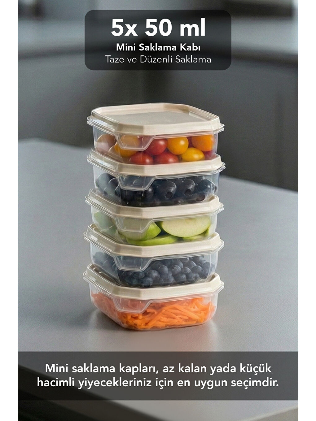 Bej Saklama Kabı Seti-5