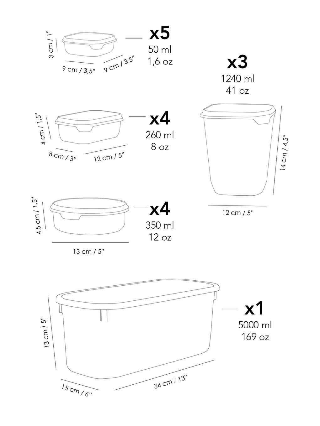 Bej Saklama Kabı Seti-6