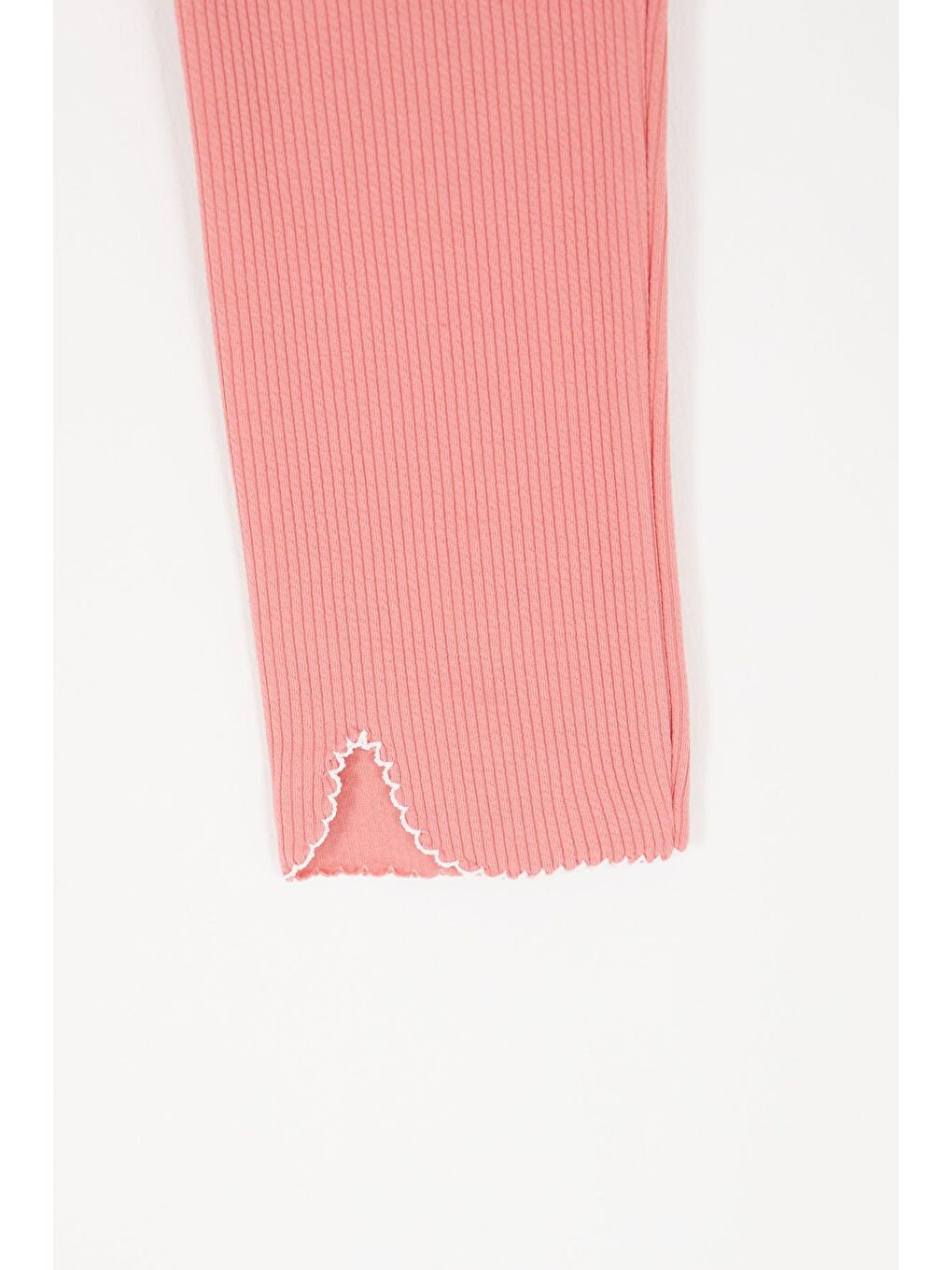 Pembe Çiçek Nakışlı Fitilli Kız Çocuk Tayt 16991-1