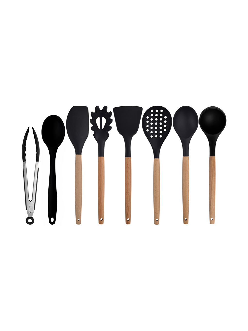 Siyah Bambu Silikon Servis Seti 8'li-2