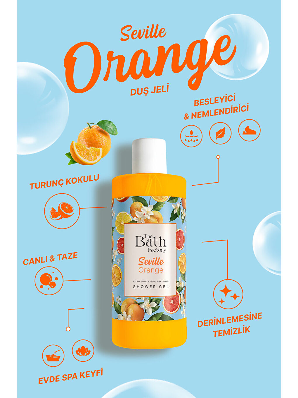 Nemlendirici Ve Besleyici Turunç Aromalı Duş Jeli 400 ml-1