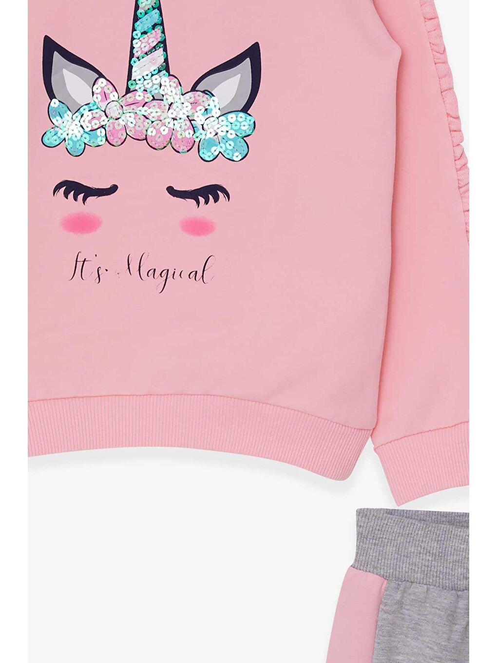 Pembe Kız Bebek Eşofman Takımı  Pudra (1.5-2 Yaş)-2