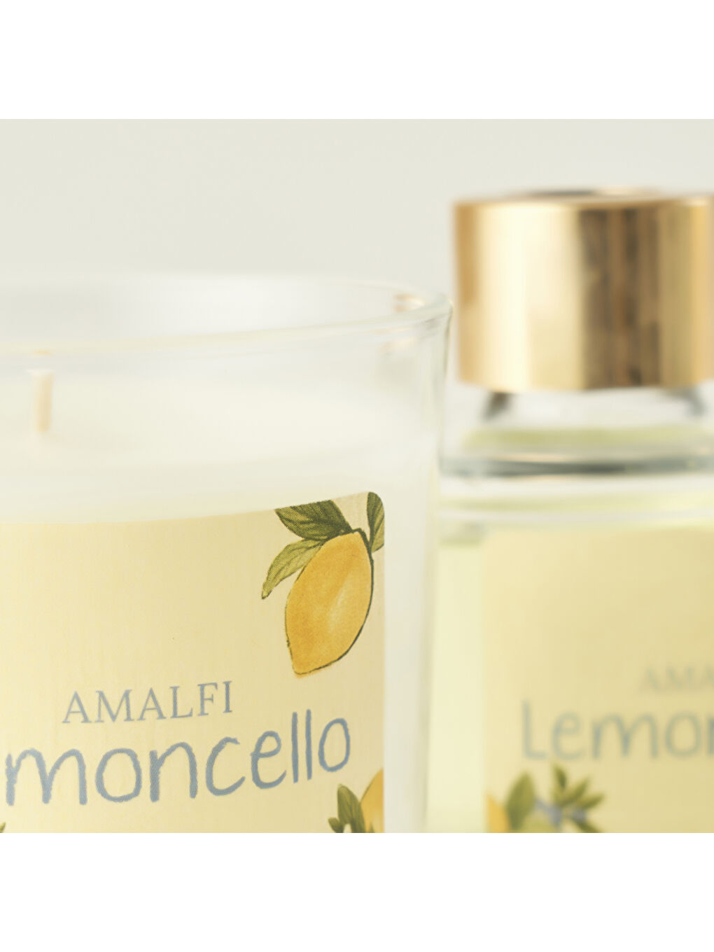 Lemoncello Amalfi Oda Kokusu & Mum Hediye Seti Sarı-2