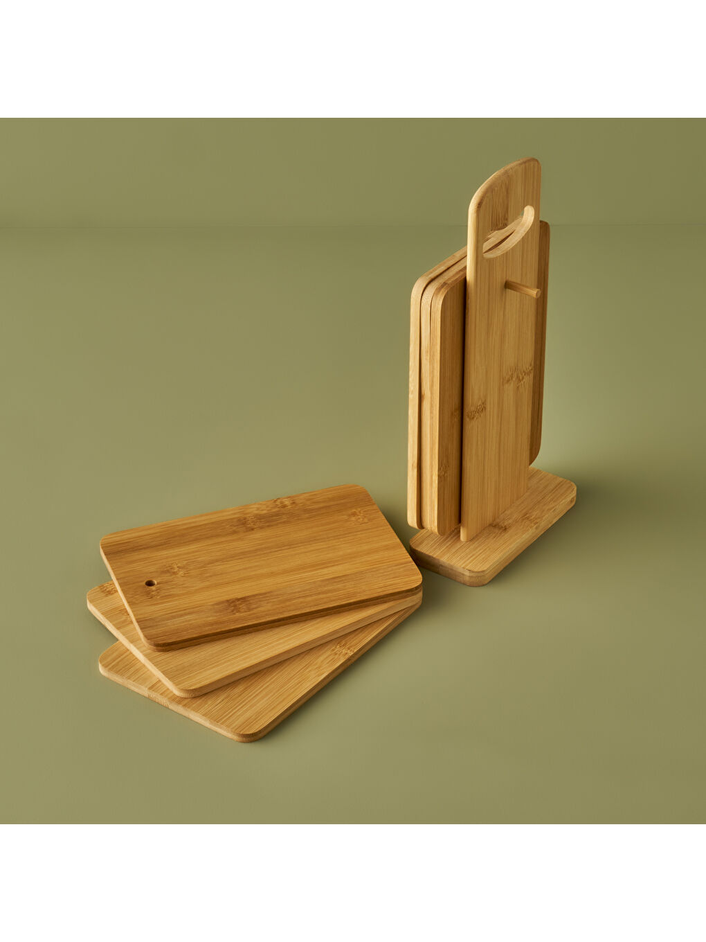 Bella Maison Bej Craft 6'lı Kesme Tahtası Seti Naturel (15x7x33 cm) - 1