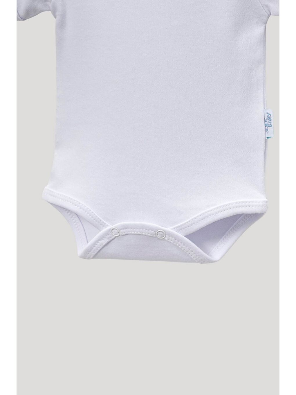 Beyaz 5'li Zıbın Kısa Kollu %100 Pamuk Çıtçıtlı Bebek Body-2