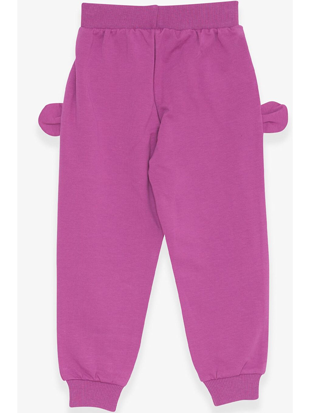 Lila Kız Çocuk Eşofman Altı Tavşancık Nakışlı Eflatun (1-3 Yaş)-1