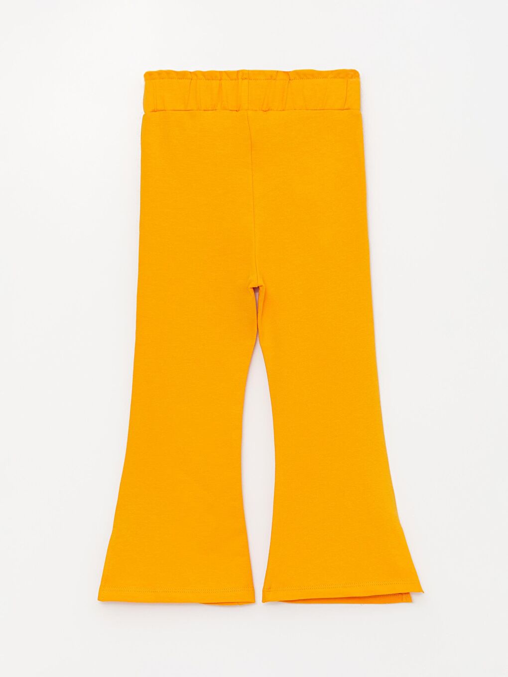 Sarı Kız Çocuk Yırtmaçlı Beli Lastikli Cepli Mevsimlik Eşofman Altı-1