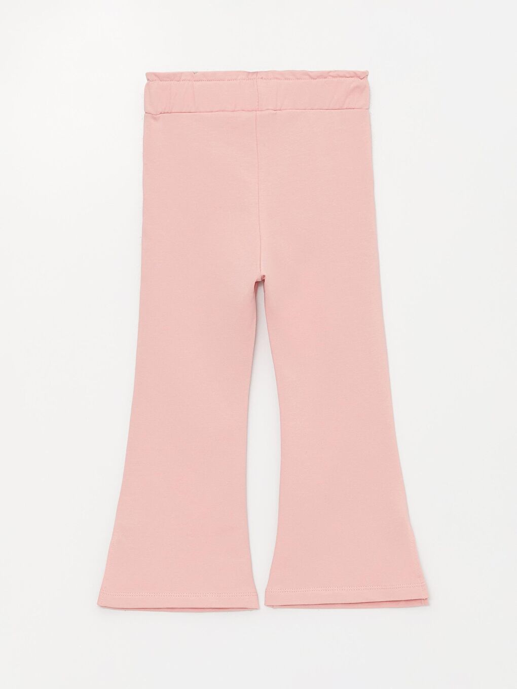 Pembe Kız Çocuk Yırtmaçlı Beli Lastikli Cepli Mevsimlik Eşofman Altı-2