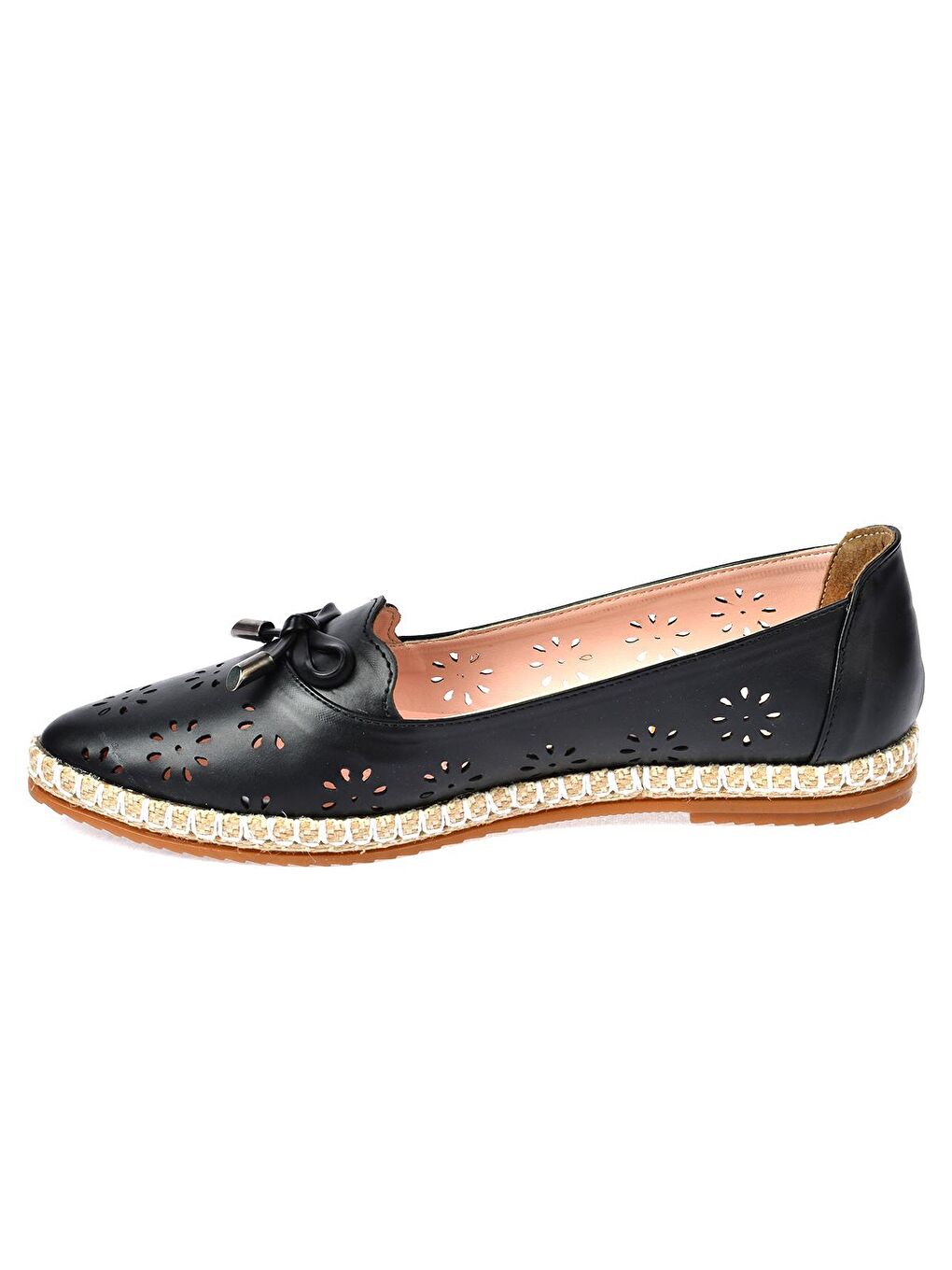 Siyah Cilt Günlük Anatomik Kadın Babet Ayakkabı 177-37-3