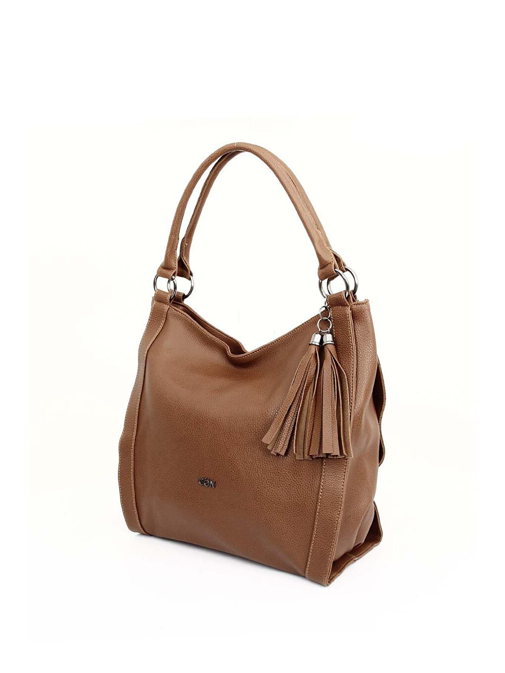 Kahverengi Büyük Boy Kadın Püsküllü Omuz Çantası  B5602-1