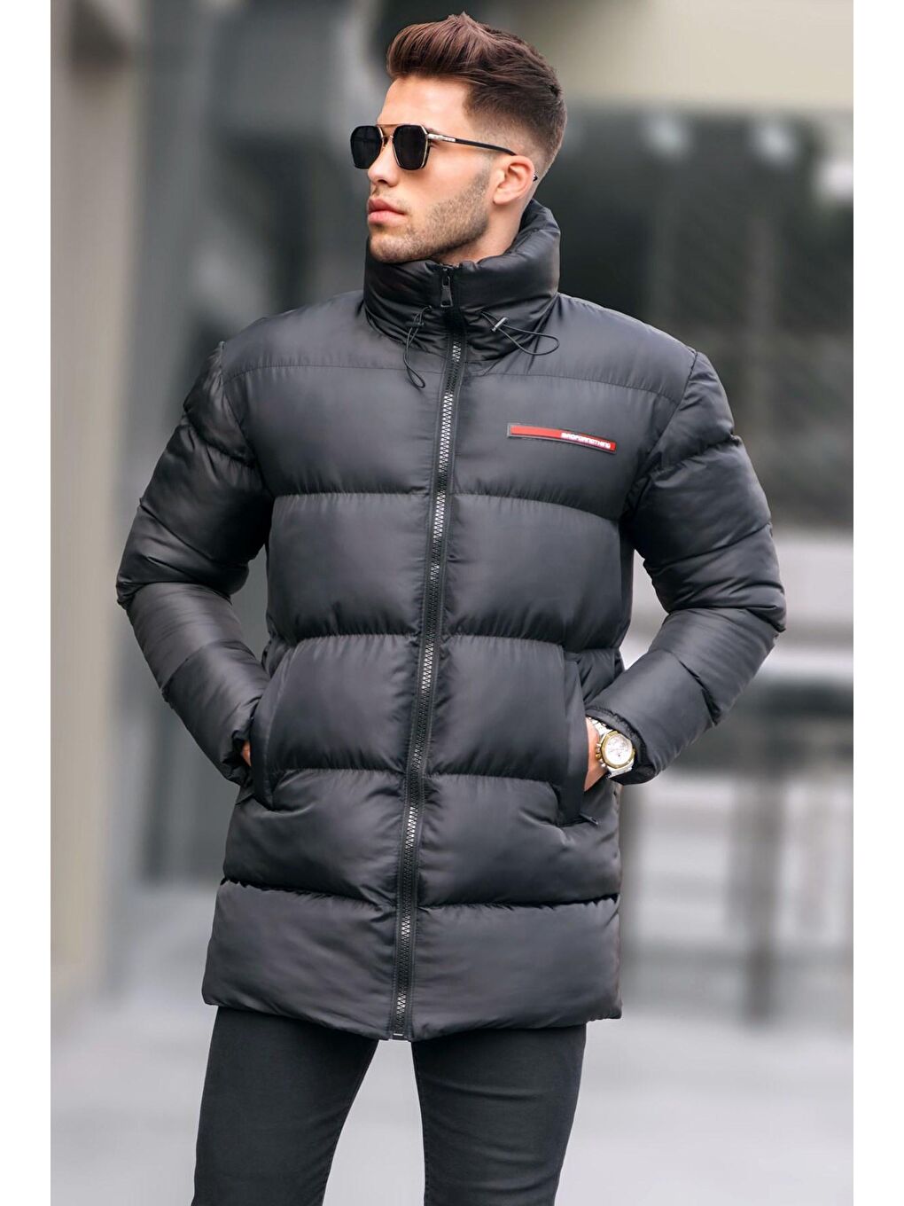 Siyah Basic Şişme Mont 5776-1