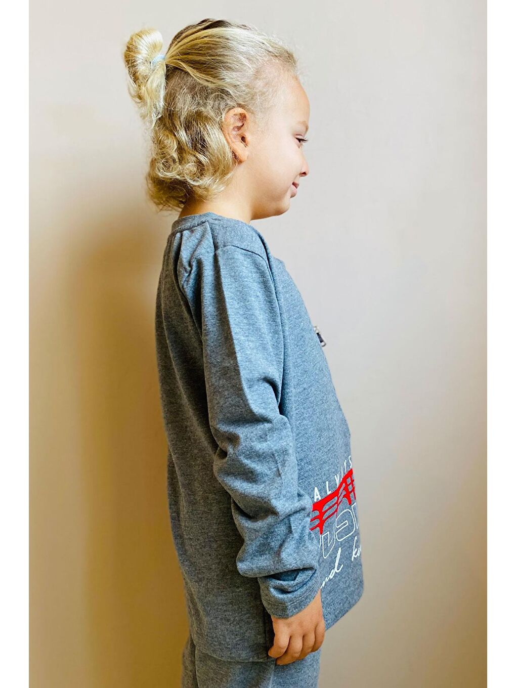 Erkek Çocuk Uzun Kollu Tişört Cepli Fermuarlı Koyu Gri Melanj (5-10 Yaş)-2