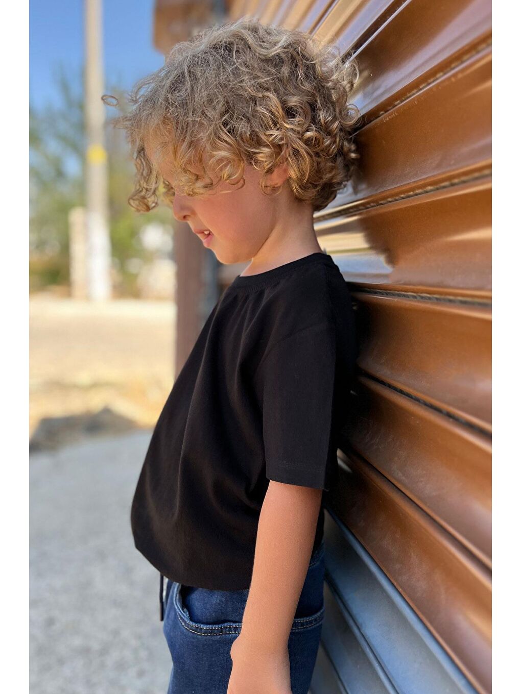 Erkek Çocuk Tişört Basic Siyah (4-11 Yaş)-1