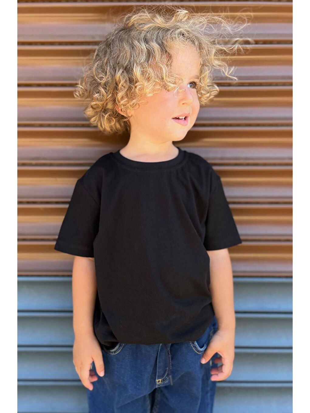 Erkek Çocuk Tişört Basic Siyah (4-11 Yaş)-2