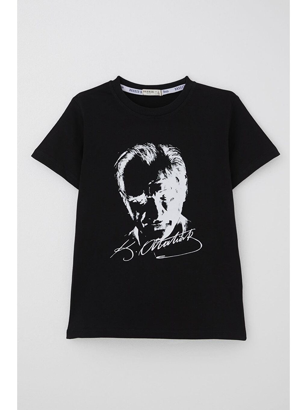 Erkek Çocuk Tişört Atatürk Baskılı Siyah (4-7 Yaş)-1