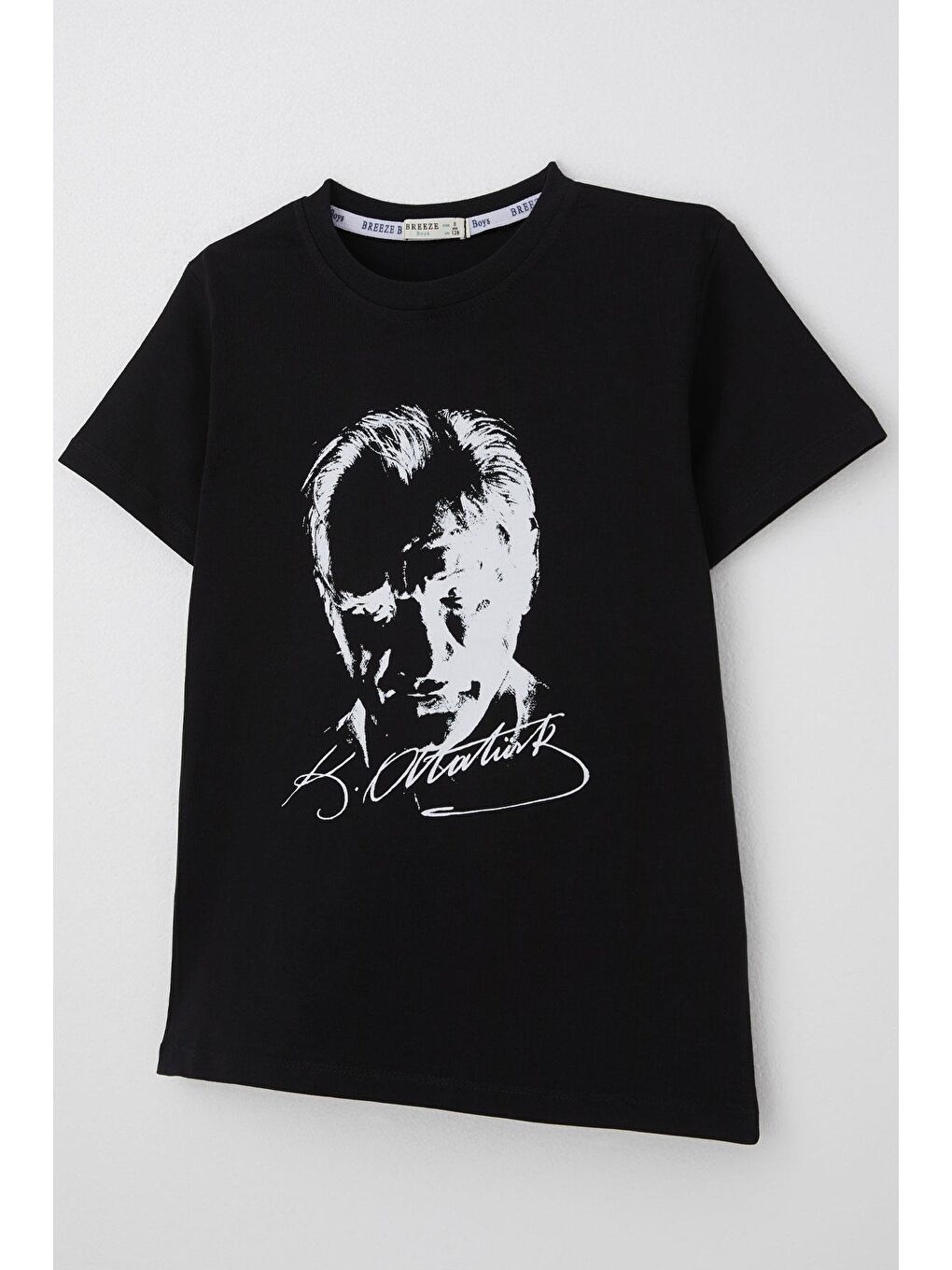 Erkek Çocuk Tişört Atatürk Baskılı Siyah (4-7 Yaş)-3
