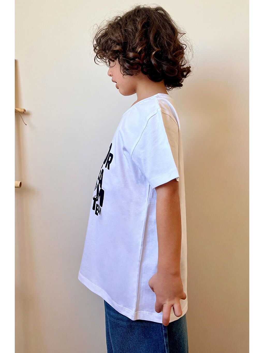 Erkek Çocuk Tişört Rüya Takım Temalı Basketçi Robot Baskılı Beyaz (4-7 Yaş)-1