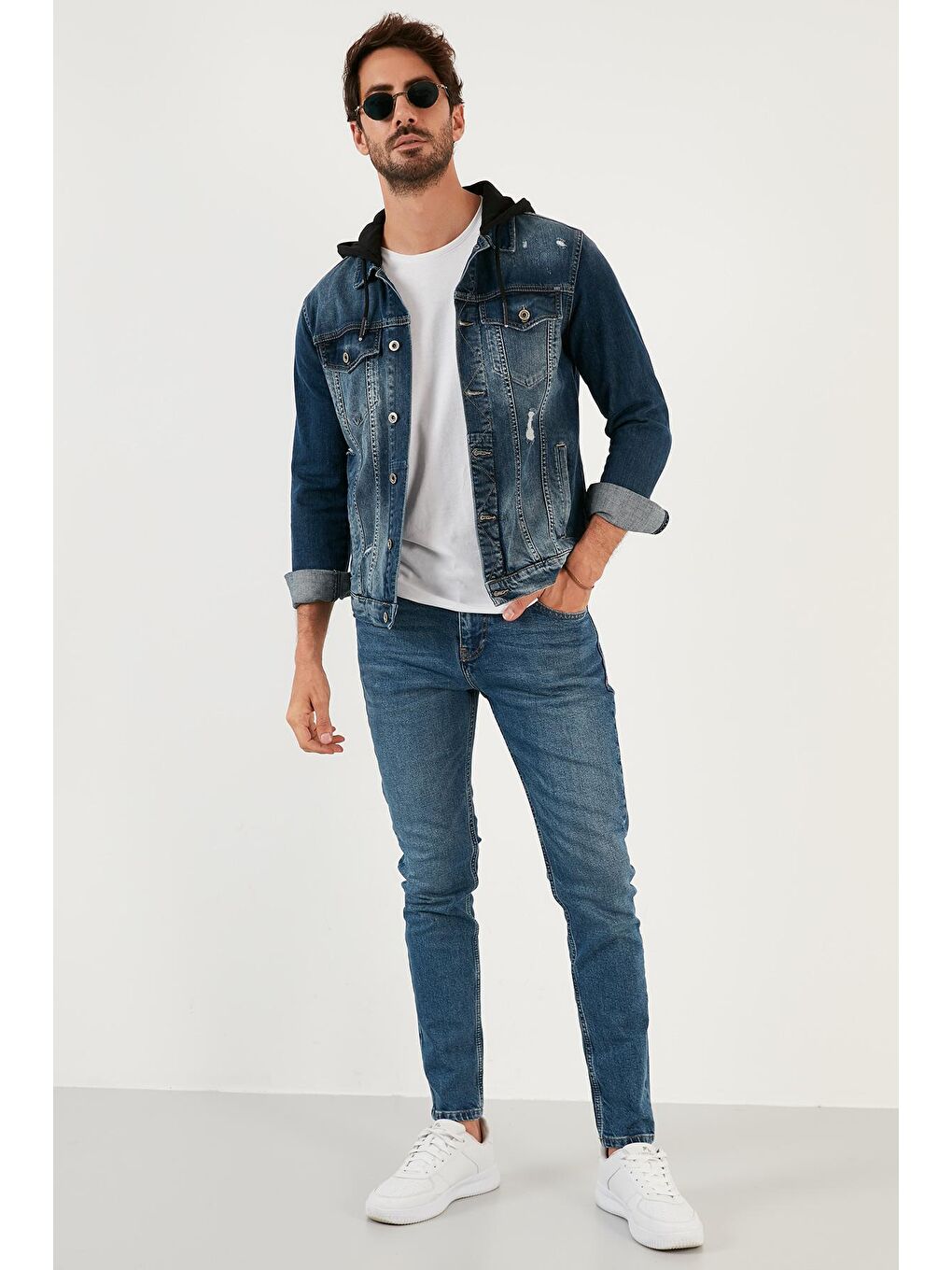 Mavi Pamuklu Yüksek Bel Slim Fit Boru Paça Jeans 3002G114TOKYO