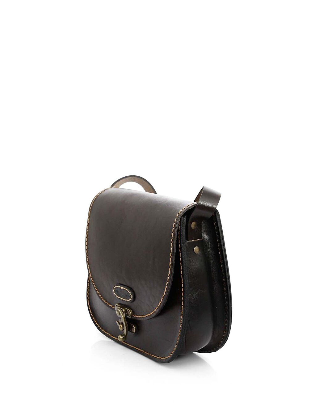 Kahverengi Hakiki Deri El İşçiliği Küçük Boy Kadın Omuz Ve Postacı Çantası K0609-2