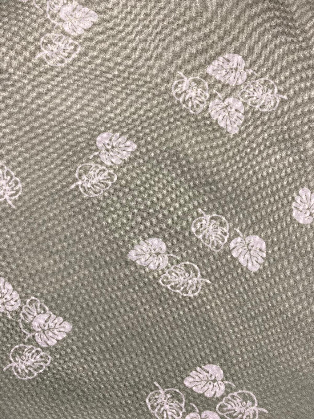 Yeşil Kadın Battal Kaliteli Bambu Milan Kumaş Desenli Yumuşak Esnek Büyük Beden Pijama Kapri-1