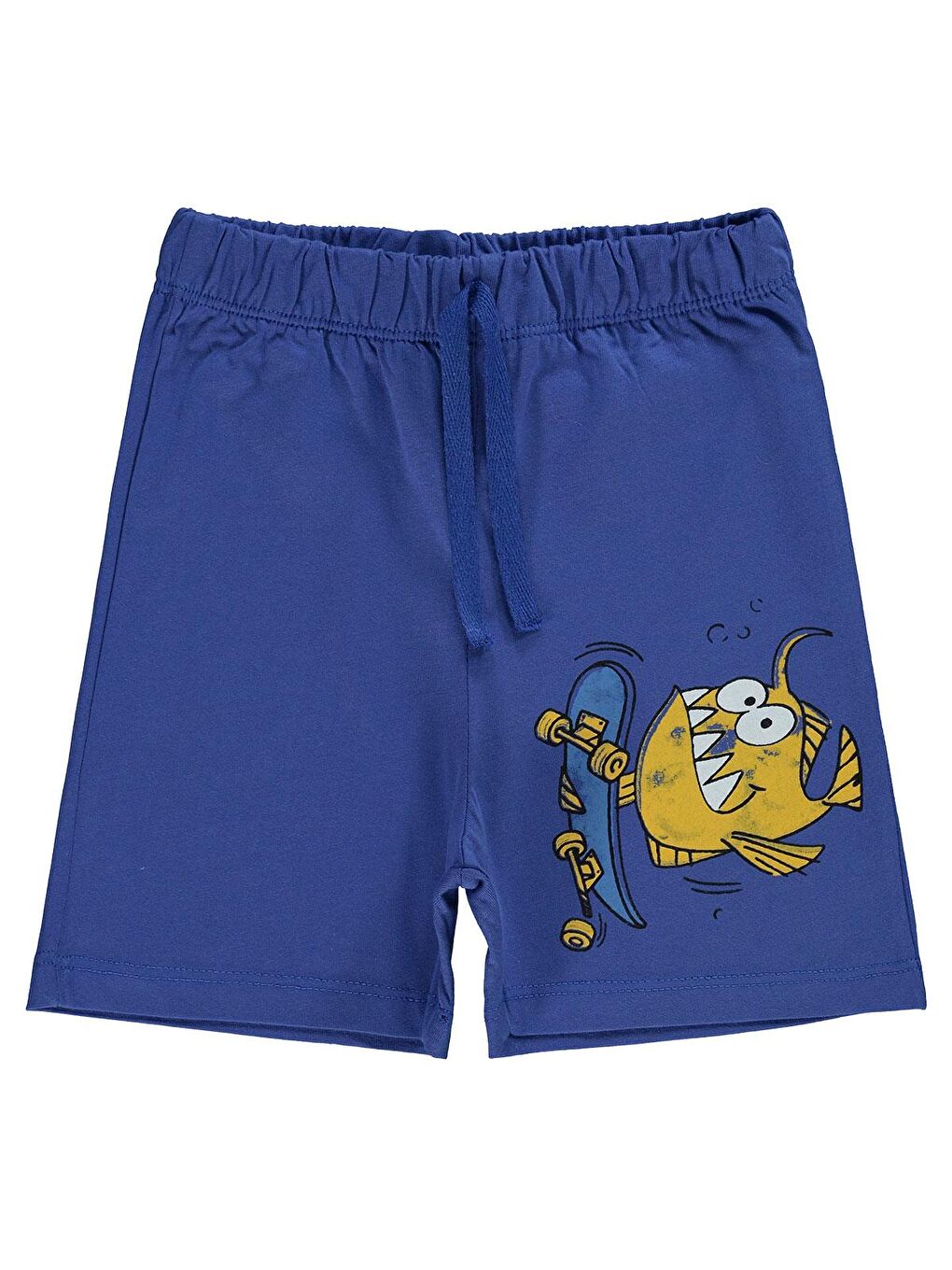 Boys Pirana Kaykay Baskılı 2-5 Yaş Şort - Mavi 2-3 Yaş