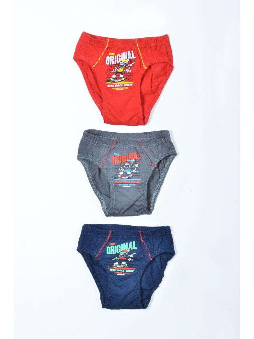 6'lı Erkek Çocuk %100 Pamuk Karışık Renk Baskılı Pamuklu Esnek Penye Külot-1