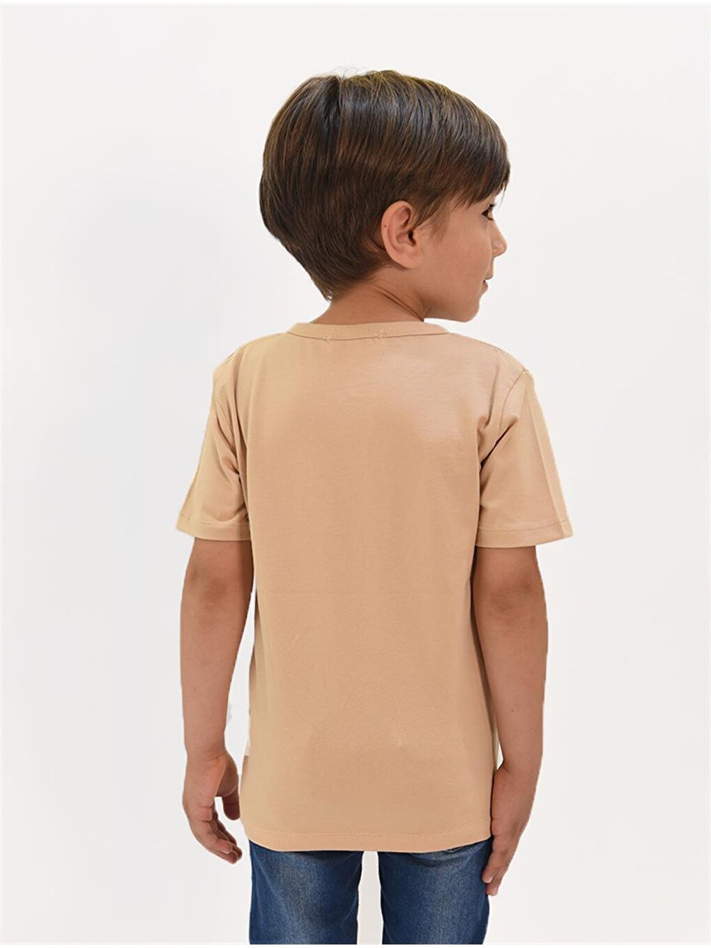 Pembe Erkek Çocuk Nakış Detaylı Hakim Yaka Tshirt-4