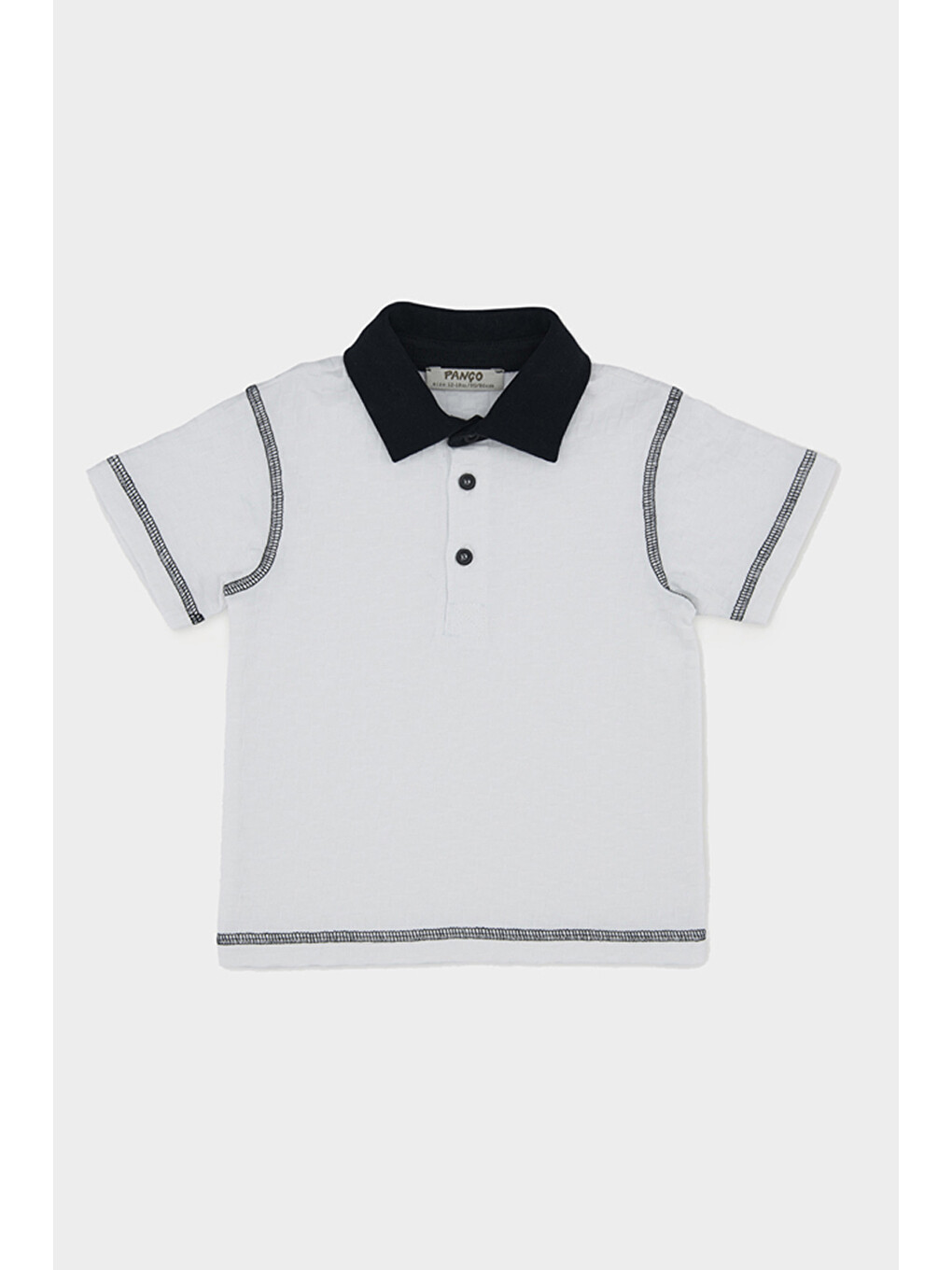 Erkek Bebek Beyaz Polo Yaka Tişört