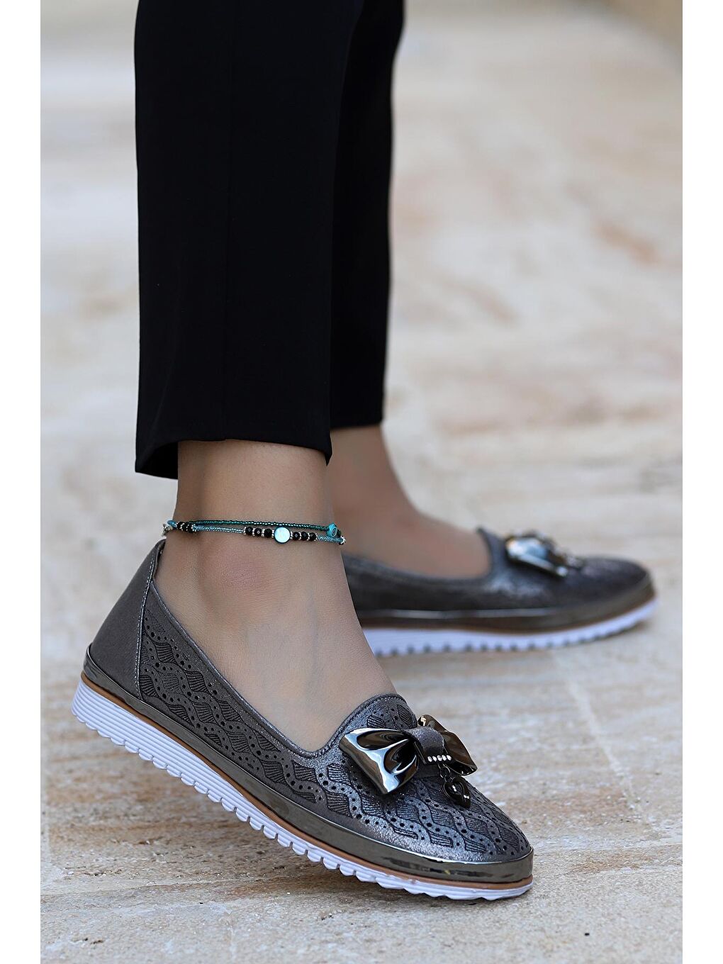 Bej Kadın Günlük Babet Ayakkabı Cns 1016