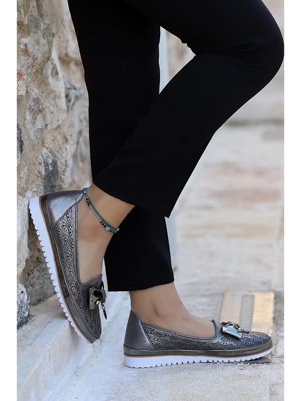 Bej Kadın Günlük Babet Ayakkabı Cns 1016-1