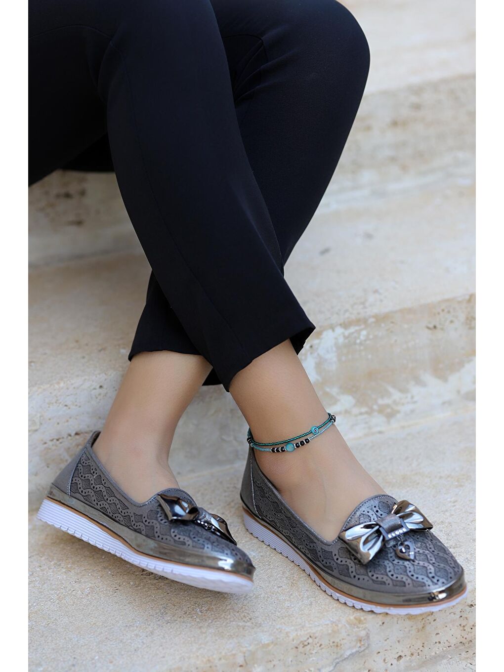 Bej Kadın Günlük Babet Ayakkabı Cns 1016-2