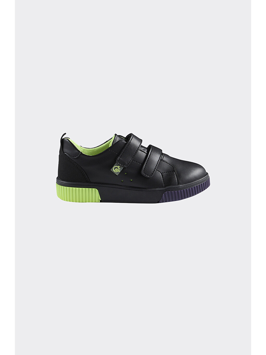 Unisex Çocuk Cırt Cırtlı Siyah Sneaker