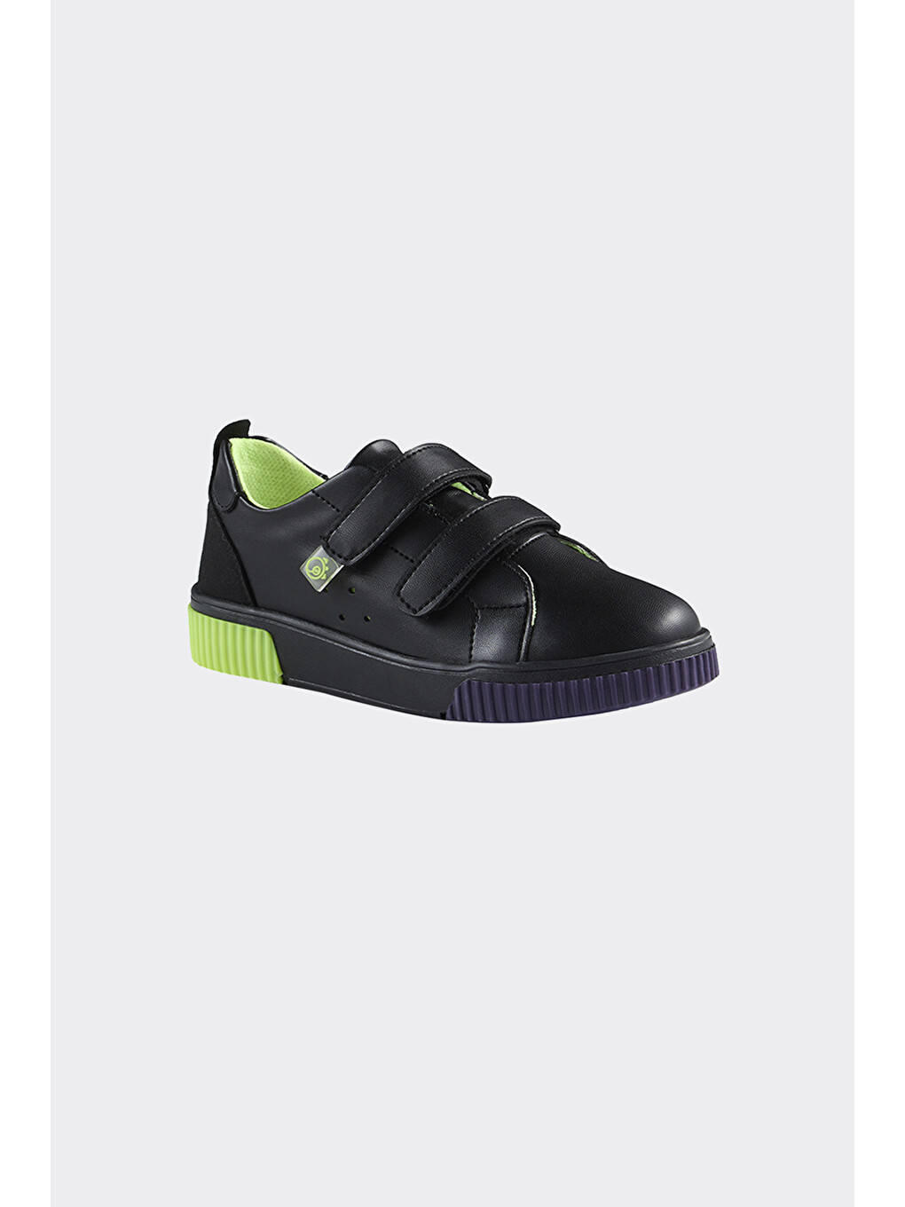 Unisex Çocuk Cırt Cırtlı Siyah Sneaker-1