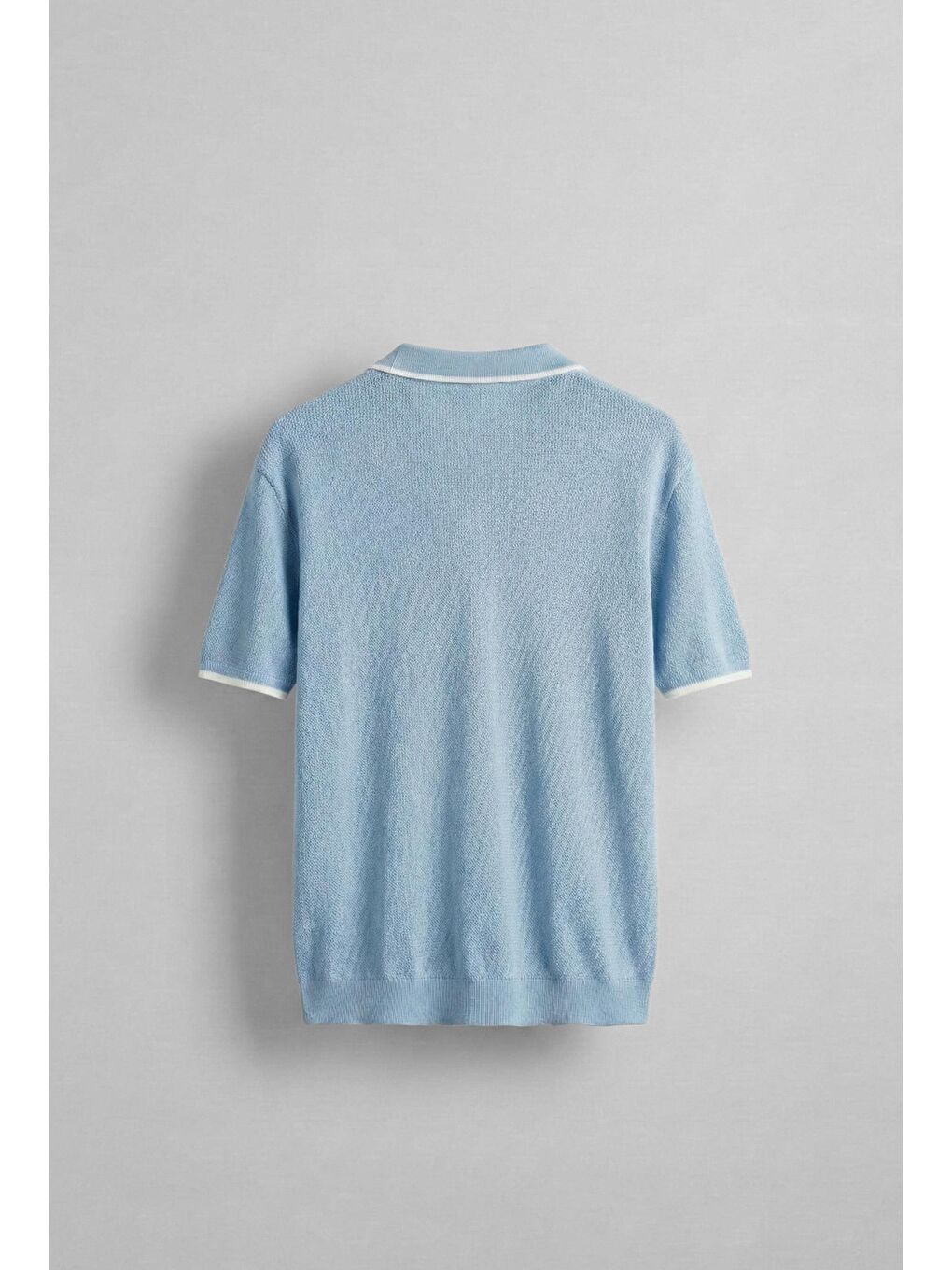 Erkek Polo Yaka Triko T-Shirt Mavi-1