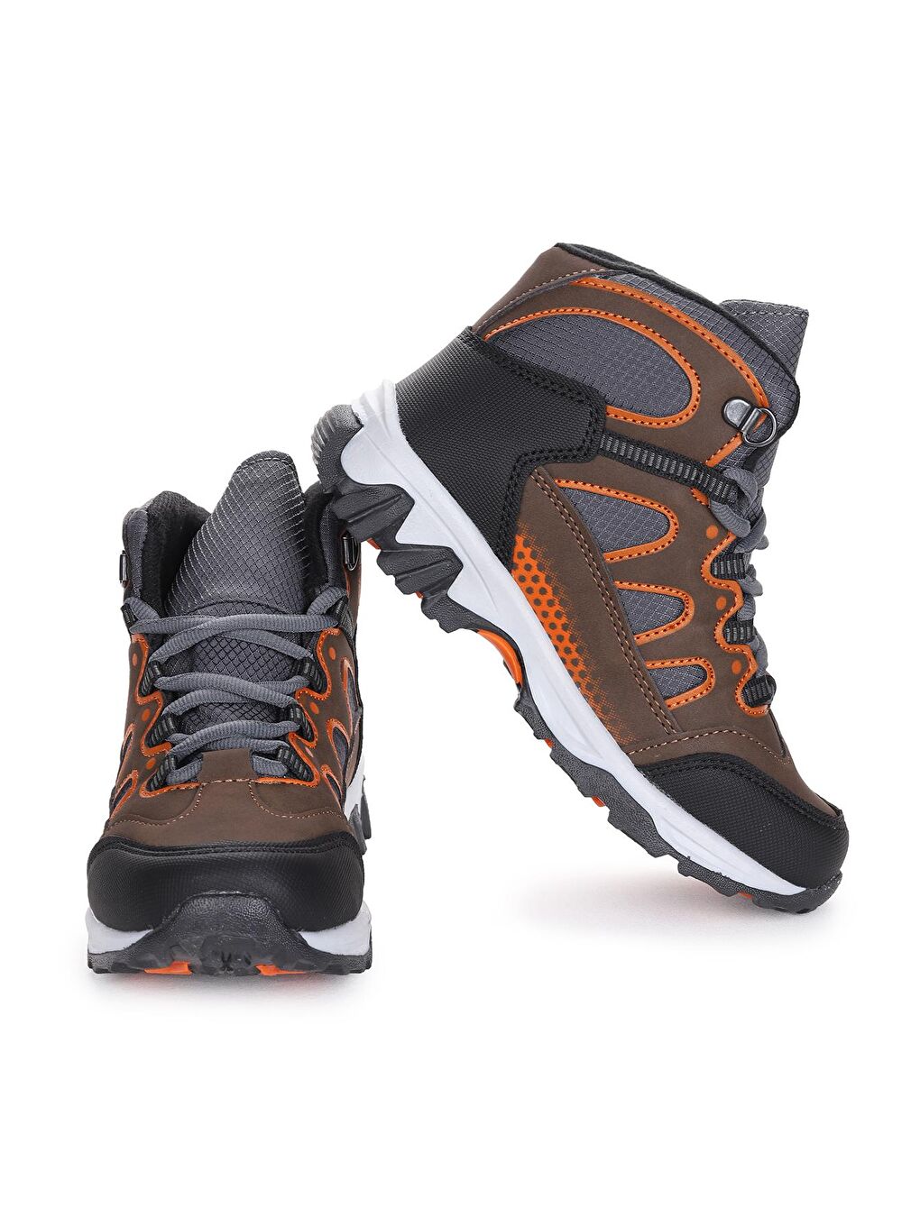 Kahverengi Mars Bağcıklı Kız/Erkek Çocuk Bot Ayakkabı-1