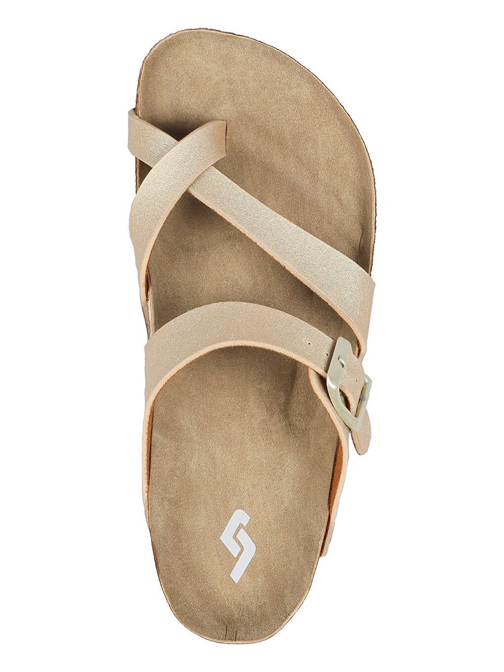 Sarı 50008 Tek Tokalı Altın Rengi Kadın Parmak Arası Terlik-6