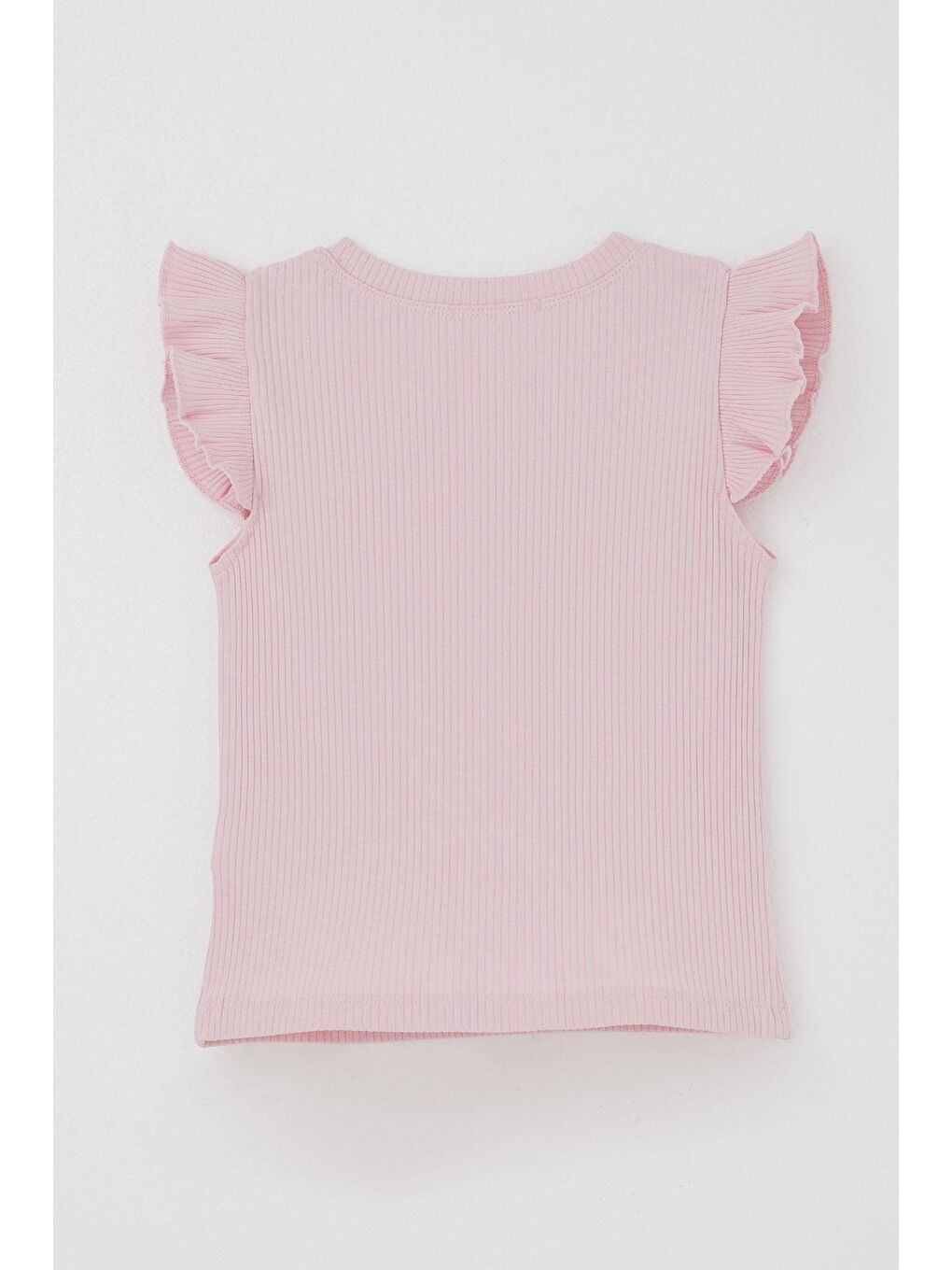 Kız Çocuk Tişört Kemer Boy Yakası Zincir Aksesuarlı Pembe (9-14 Yaş)-1