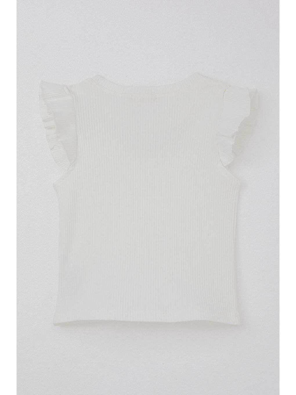 Kız Çocuk Tişört Kemer Boy Yakası Zincir Aksesuarlı Ekru (9-14 Yaş)-1