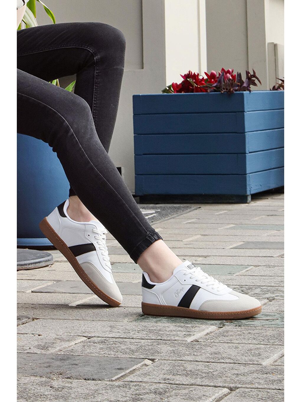 Jump 29967 Beyaz - Siyah Kadın Sneaker Günlük Spor Ayakkabı - 1