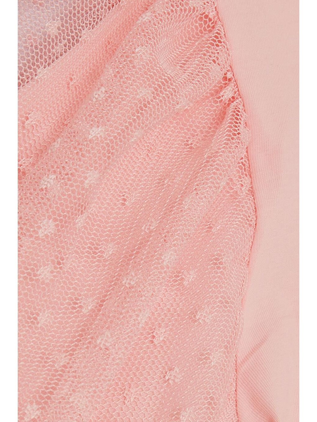 Kız Çocuk Tişört Kolları Tüllü Pembe (9-12 Yaş)-3