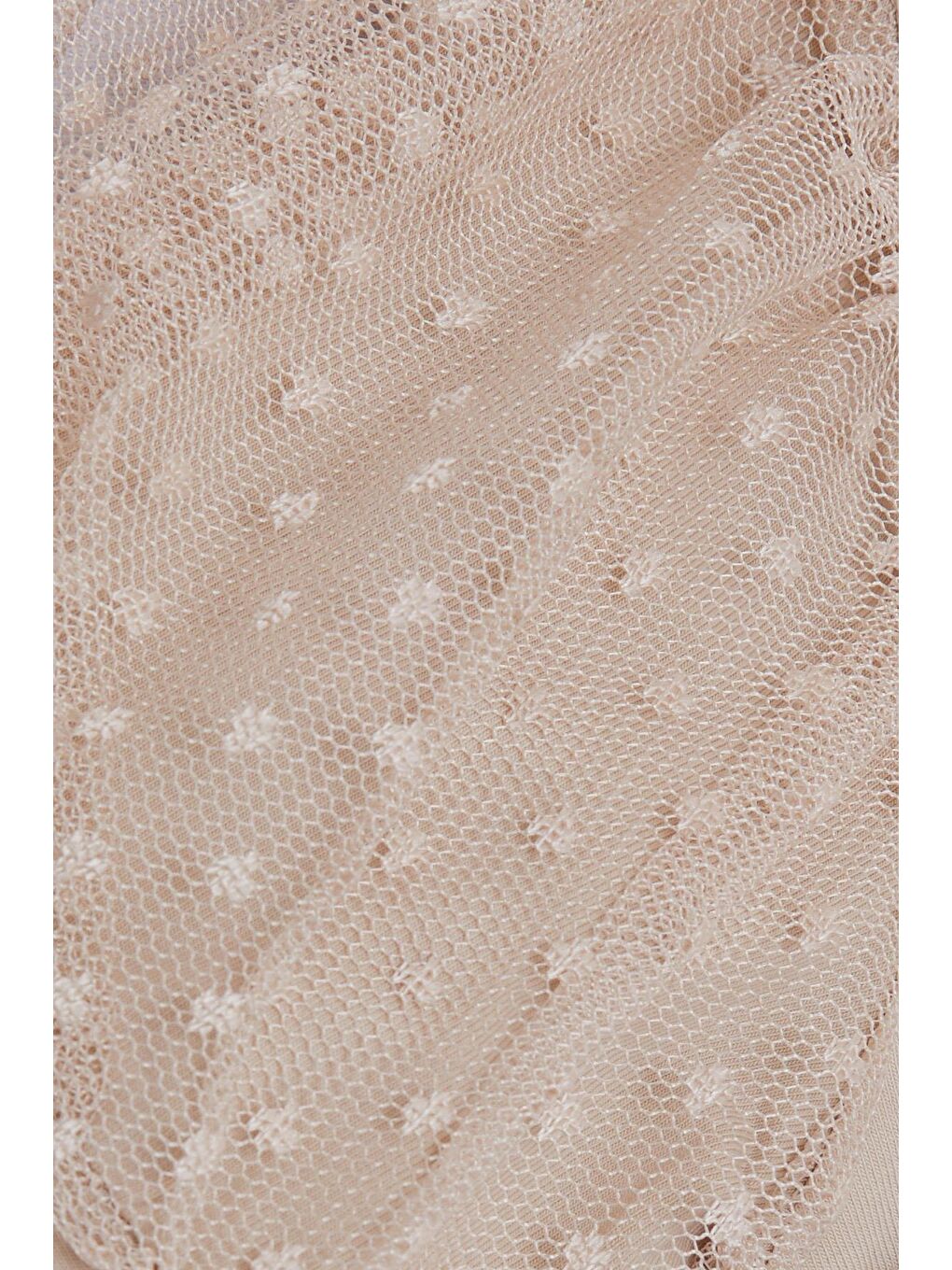 Kız Çocuk Tişört Kolları Tüllü Bej (8-12 Yaş)-3