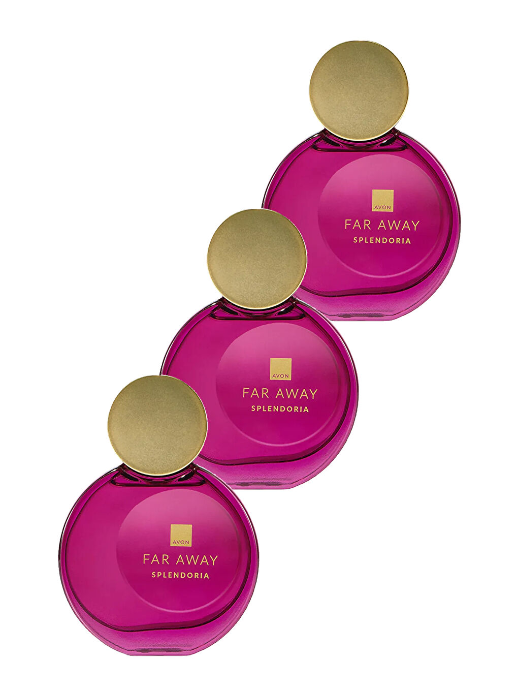 AVON Renksiz Far Away Splendoria Kadın Parfüm Edp 50 Ml. Üçlü Set