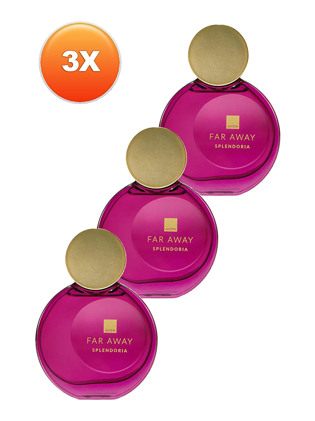 AVON Renksiz Far Away Splendoria Kadın Parfüm Edp 50 Ml. Üçlü Set - 1