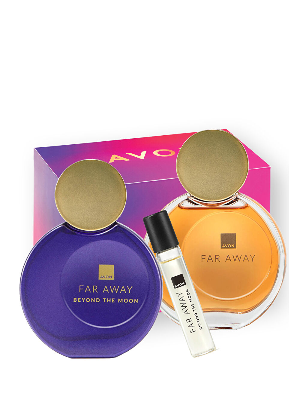 AVON Renksiz Far Away, Beyond The Moon ve Glamour Kadın Parfüm Hediye Paketi