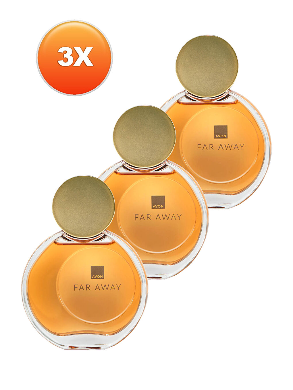 AVON Renksiz Far Away Kadın Parfüm Edp 50 Ml. Üçlü Set - 1