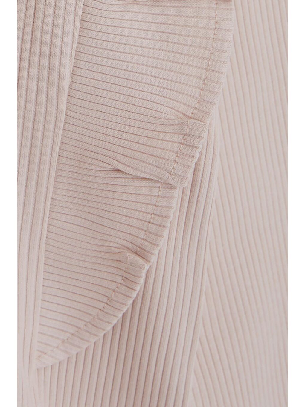 Kız Çocuk Uzun Kollu Bluz Fırfırlı Bej (4-7 Yaş)-3