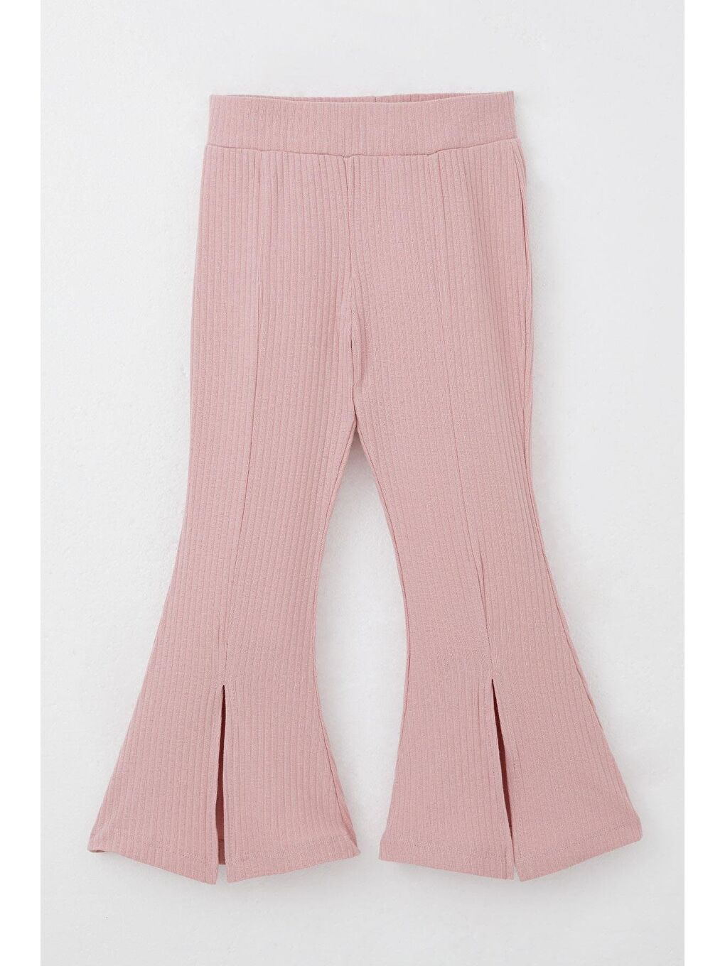 Pembe Kız Çocuk Taytlı Pantolon Takım Yazı Nakışlı Paçası Yırtmaçlı Gülkurusu (2-3 Yaş)-6