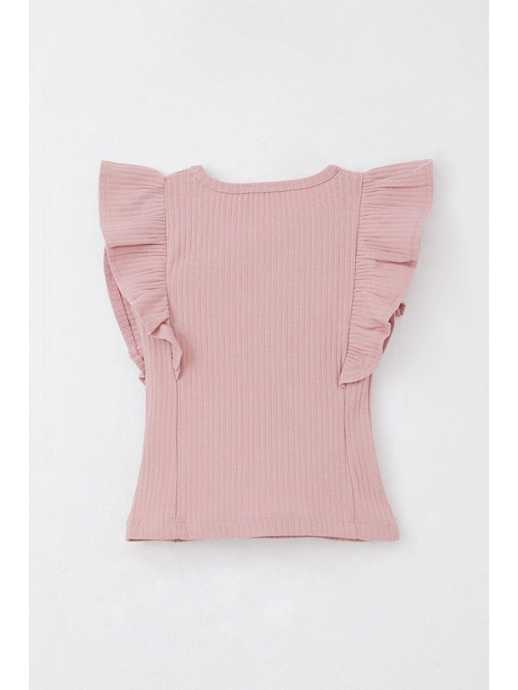 Pembe Kız Çocuk Taytlı Pantolon Takım Yazı Nakışlı Paçası Yırtmaçlı Gülkurusu (2-3 Yaş)-7