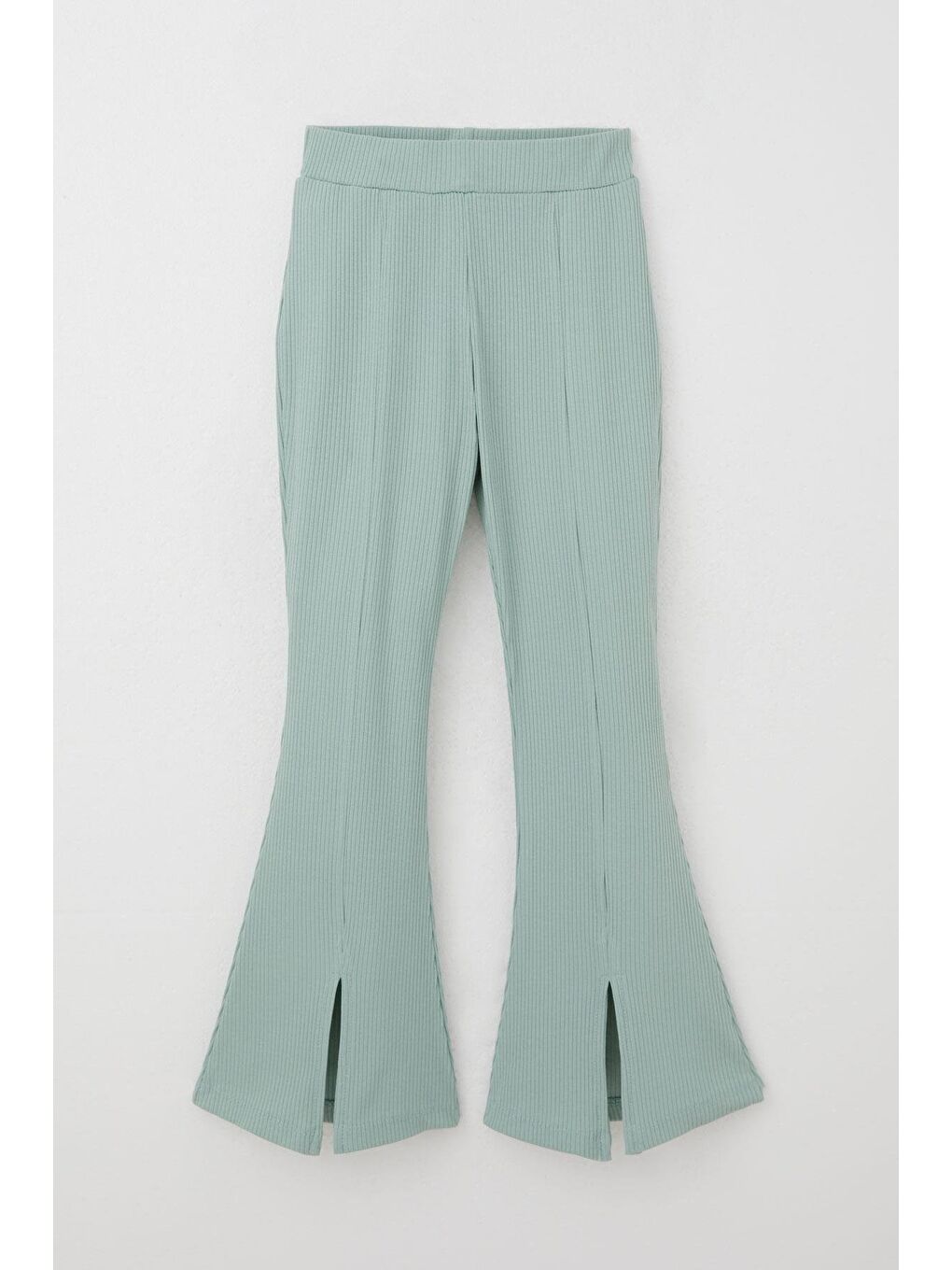 Kız Çocuk Taytlı Takım Yazı Nakışlı Paçası Yırtmaçlı Mint Yeşili (4-8 Yaş)-6